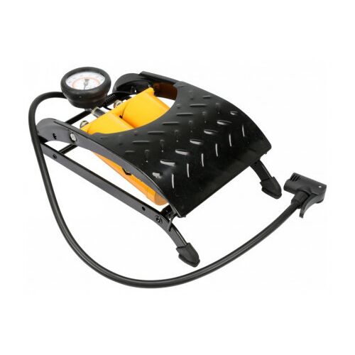 Vorel Doppelkolben-Fußpumpe mit Manometer 0,7 MPa, Doppelkopf und Spitzen (82015) 131706596