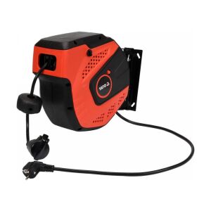 YATO falra szerelhető automata kábeldob 10 m 3 x 1,5 mm2 kábellel - Lámpa & Világítás