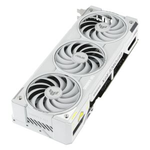 Placă grafică ASUS TUF Gaming GeForce RTX 5070 Ti Albă Vedere unghiulară - ASUS