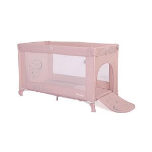 Lorelli Noemi Mellow Rose Star Utazóágy - Rózsaszín hordozható kiságy oldalsó nyílással - Utazóágy és Kiegészítői
