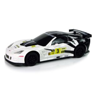 Športové auto na diaľkové ovládanie 1:24 Corvette C6.R biele 2.4 G svetlá