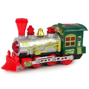 Zöld Karácsonyi Mozgó Vonat Világítással és Hanggal