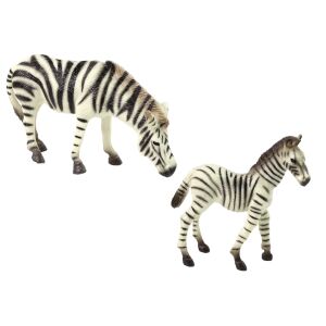 Afrikai Vadállatok Figurakészlet - Víziló, Zebra és Krokodil