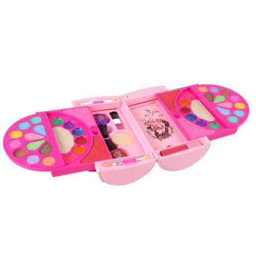 Rózsaszín sminkkészlet elegáns táskában