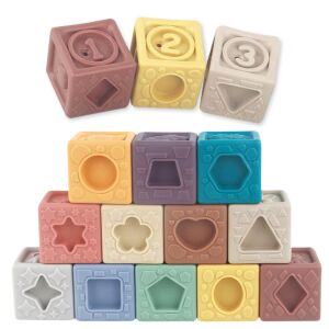 Színes Érzékenyítő Oktató Kockák 12 darabos Készlet