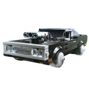 Speed Mecha 2-in-1 Schwarzes und graues Bausteinauto - Plastikbausteine