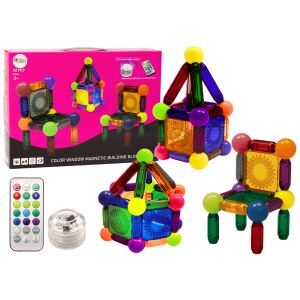Világító Mágneses Építőkocka Készlet, 32 Darabos