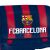 Részletes nézet az FC Barcelona csíkos oldaltáskáról