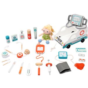 Mentőcsomag kismentőknek - 22 darabos fa játékkészlet