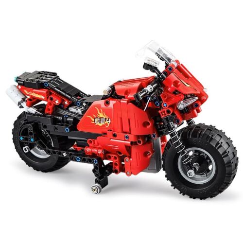 Set de construcție motocicletă cu telecomandă CaDA, 484 piese, vedere unghiulară