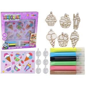 Kreatív Üvegfestő Készlet - Fagyis és Édességes Mintákkal