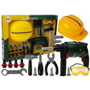 Zestaw DIY: Wiertarka akumulatorowa, okulary i kask