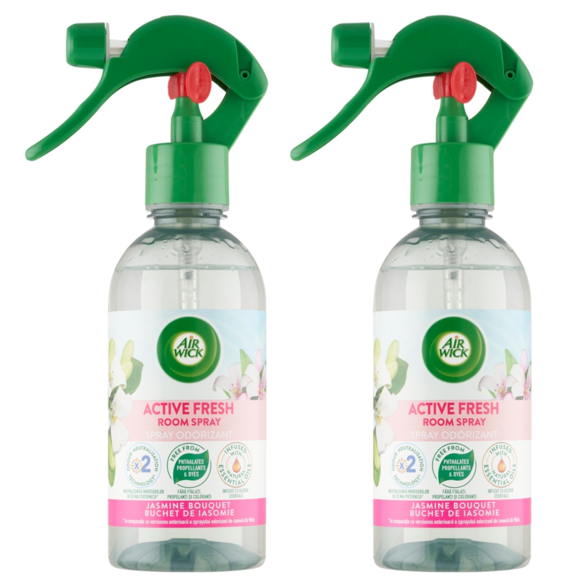 E-shop Air Wick Active Fresh Svieža rosa a biely jazmín Osviežovač vzduc...