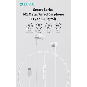 Devia Smart Series M1 Metal Type-C In-Ear slúchadlá - Devia
