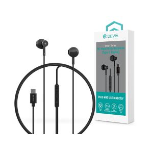 Devia Smart Series M2 Metal In-Ear Type-C Slúchadlá - Čierne - Devia