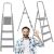 Folding steel household ladder, 4 steps, 150 kg, 286 cm working height 131754048