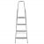 Folding 4-step steel ladder, front view