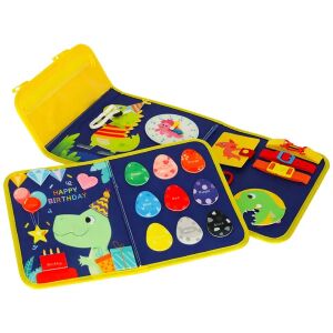 Otvorená Montessori senzorická tabuľa s priraďovaním farieb a témou narodenín - Hračky pre rozvoj škôlkarov