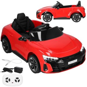 Audi RS e-tron GT piros elektromos kisautó gyerekeknek távirányítóval és töltővel - Springos