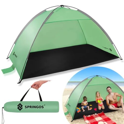 Springos family beach tent with UV protection and carry bag