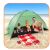 Springos semi-open, waterproof beach tent 210×120×112 cm with UV protection 131755108