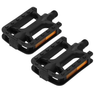 Fekete Springos kerékpárpedál pár, 9/16” menet, fényvisszaverővel 131755098 - Kerékpár hajtás