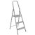 Folding steel step ladder with 3 steps and 150 kg capacity
