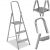 Folding steel household ladder, 3 steps, 150 kg, 123 cm 131755172