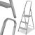 Folding steel household ladder, 3 steps, 150 kg, 123 cm 131755172