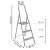 Folding steel household ladder, 3 steps, 150 kg, 123 cm 131755172