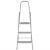 Foldable steel step ladder with 3 steps, front view