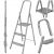 Folding steel household ladder, 3 steps, 150 kg, 123 cm 131755172