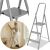 Collage of foldable steel step ladder with a man painting