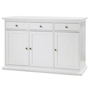 Comodă, pal înfoliat/mdf lăcuit, alb, paris 77824 131758210