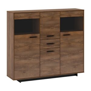Comoda, stejar bolzano / negru, delis k 131758281
