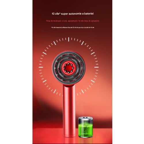 Arvada® ScalpCare XYT 0801 szczotka do włosów z aplikatorem serum do skóry głowy, funkcja masażu, podczerwień, do regeneracji i wzrostu włosów, kuracja przeciw wypadaniu włosów, szybkie wchła 135962381