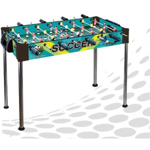 Masa de Fotbal, KipHome, cu Picioare Inalte, 8 Manere, Tablou de Scor, 86 x 62 x 65 cm, din Lemn/Otel si ABS, Albastru 140746623 - Mese de fotbal si accesorii