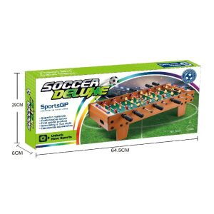 Masa de Fotbal cu Teren, KipHome, cu Picioare Scurte, 8 Manere, Tablou de Scor, 64 x 20 x 47 cm, din Lemn/Otel/ABS, Maro 140738323 - Mese de fotbal si accesorii