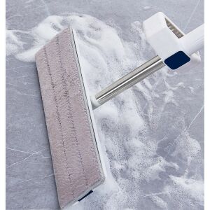 Mop Plat, KipHome, cu Galeata Pliabila, 2 Rezerve din Microfibra, 127 cm Tija Telescopica, Utilizare Umeda/Uscata, Recipient Lichid, Gri 140782223 - Felmosó