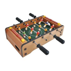 Masa de Fotbal cu Teren, KipHome, fara Picioare, 4 Manere, Tablou de Scor, 36.5 x 24 x 7 cm, din Lemn/Otel/ABS, Maro 140787530 - Mese de fotbal si accesorii