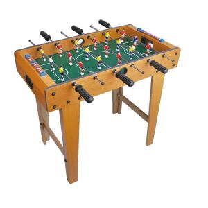 Masa de Fotbal cu Teren, KipHome, cu Picioare, 6 Manere, Tablou de Scor, 69 x 62 x 36.5 cm, din Lemn/Otel/ABS, Maro 140575801 - Mese de fotbal si accesorii