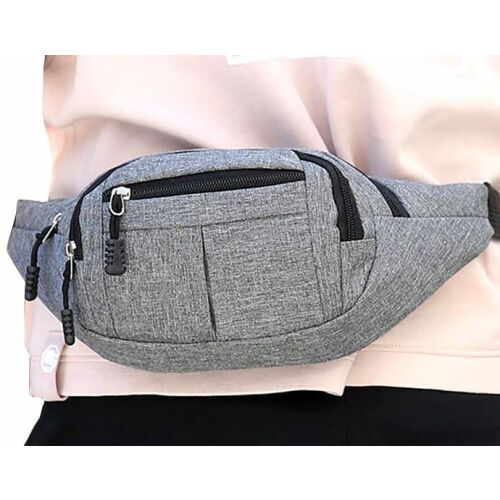 Férfi vízálló veseöv zseb, szintetikus anyag, 34x14x5 cm