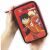 One Piece Rotes Federmäppchen mit Luffy-Design in der Hand