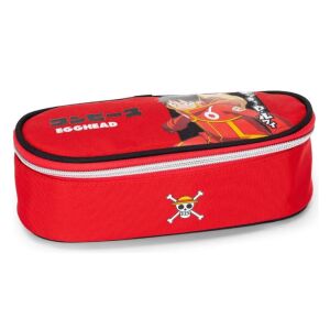 One Piece Red ovales Federmäppchen mit Luffy Charakterdesign - Federmappen
