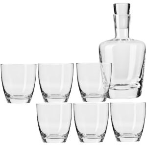 Set whisky Ambition Amber 7 piese: carafă și șase pahare - Pahare
