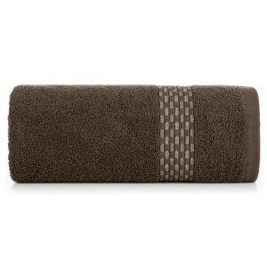 Riva barna jacquard törölköző 70x140 cm, összehajtott fürdőlepedő - Riva Jacquard