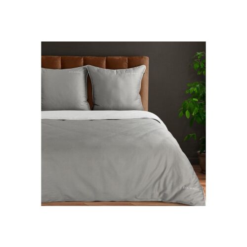 Eva08c Eva Minge mako-szatén ágyneműhuzat hímzett logóval Szürke 160x200 cm - 70x80 cm 2db 131804947