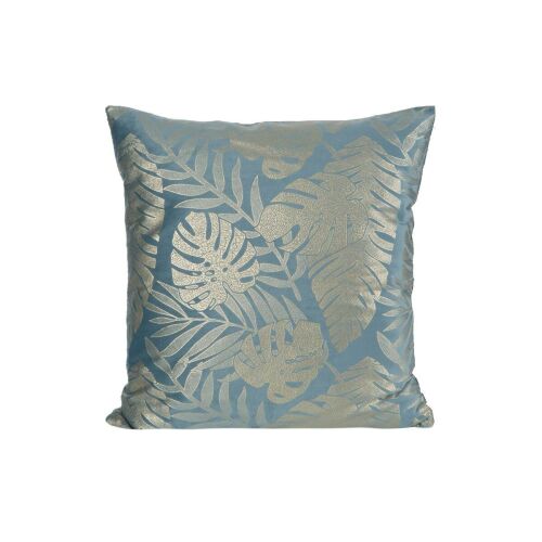 Egzotikus levélmintás bársony párnahuzat Kék 45x45 cm 131804939