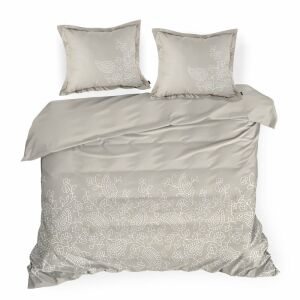 Eurofirany bézs hímzett pamut szatén ágynemű garnitúra 220x200 cm - Ágynemű - ifjúsági és felnőtt