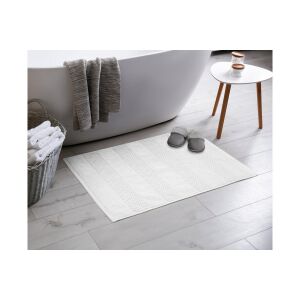 Jessi fehér pamut fürdőszoba szőnyeg fürdőszobai környezetben, 60x90 cm - Fürdőszoba bútor